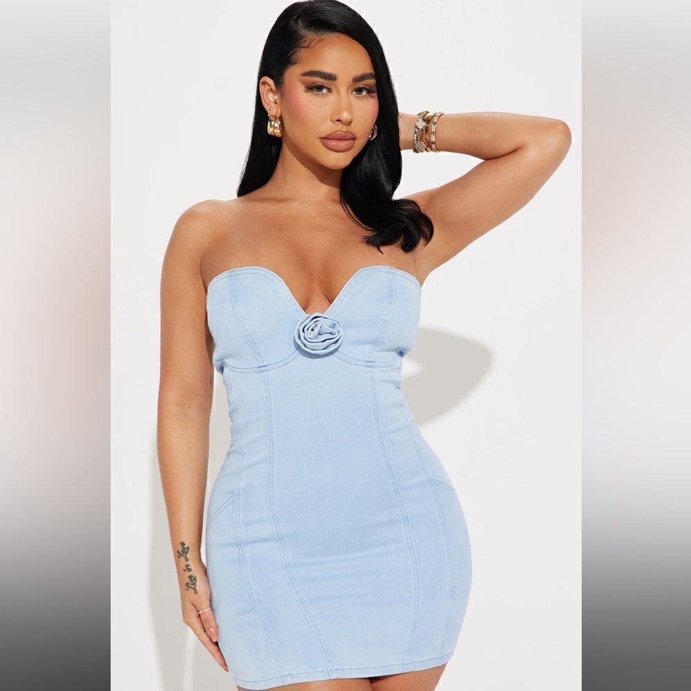 Fashionnova Mini Denim Dress